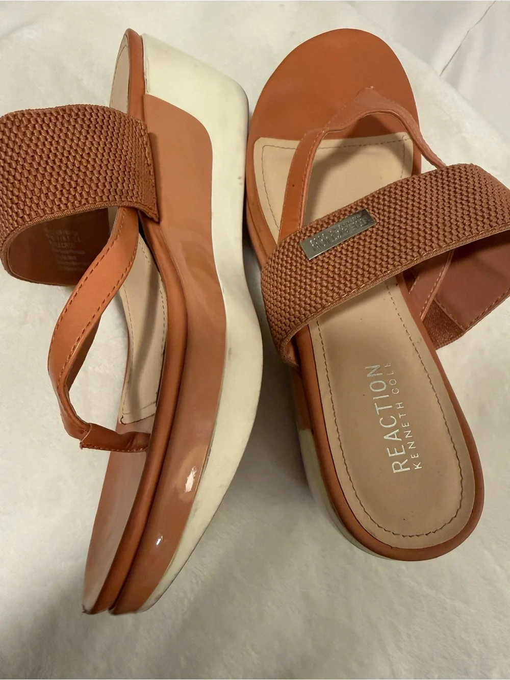 Kenneth Cole Reaction Women's Tan Brown Woven Strap Sandals